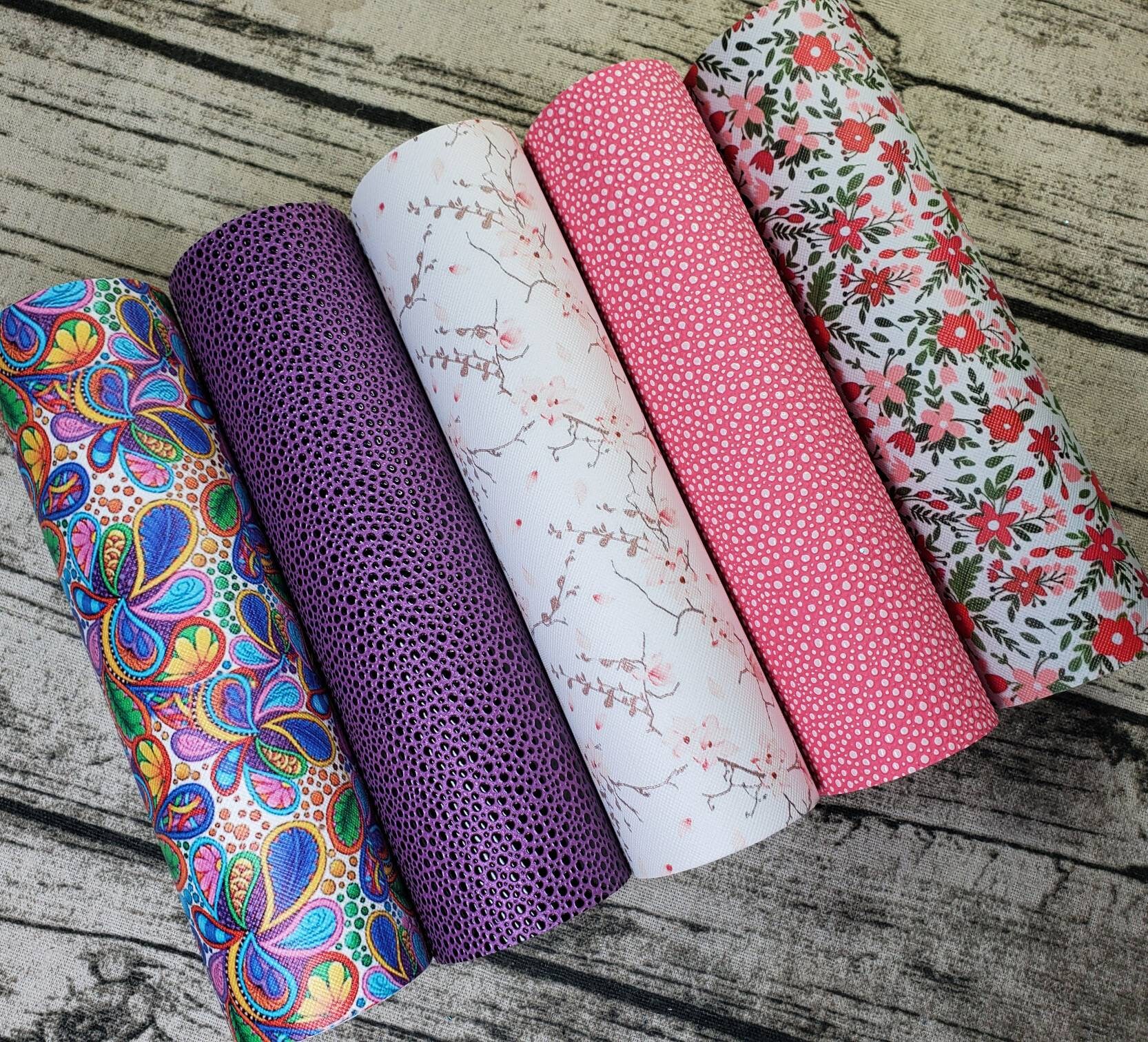 5 Piece Faux Leather Sheets Hair Bow Knot Making Leather Etsy