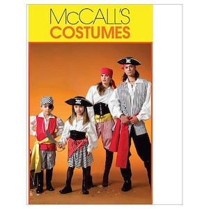 McCalls M4952 Sewing Pattern Pirate Buccaneer Costume Size Unisex Kids Child 3-8