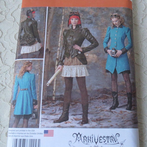 Simplicity Sewing Pattern 1299 Steampunk Jacket, Bustle and Ruffled Skirt, Womens Size R5 14-22