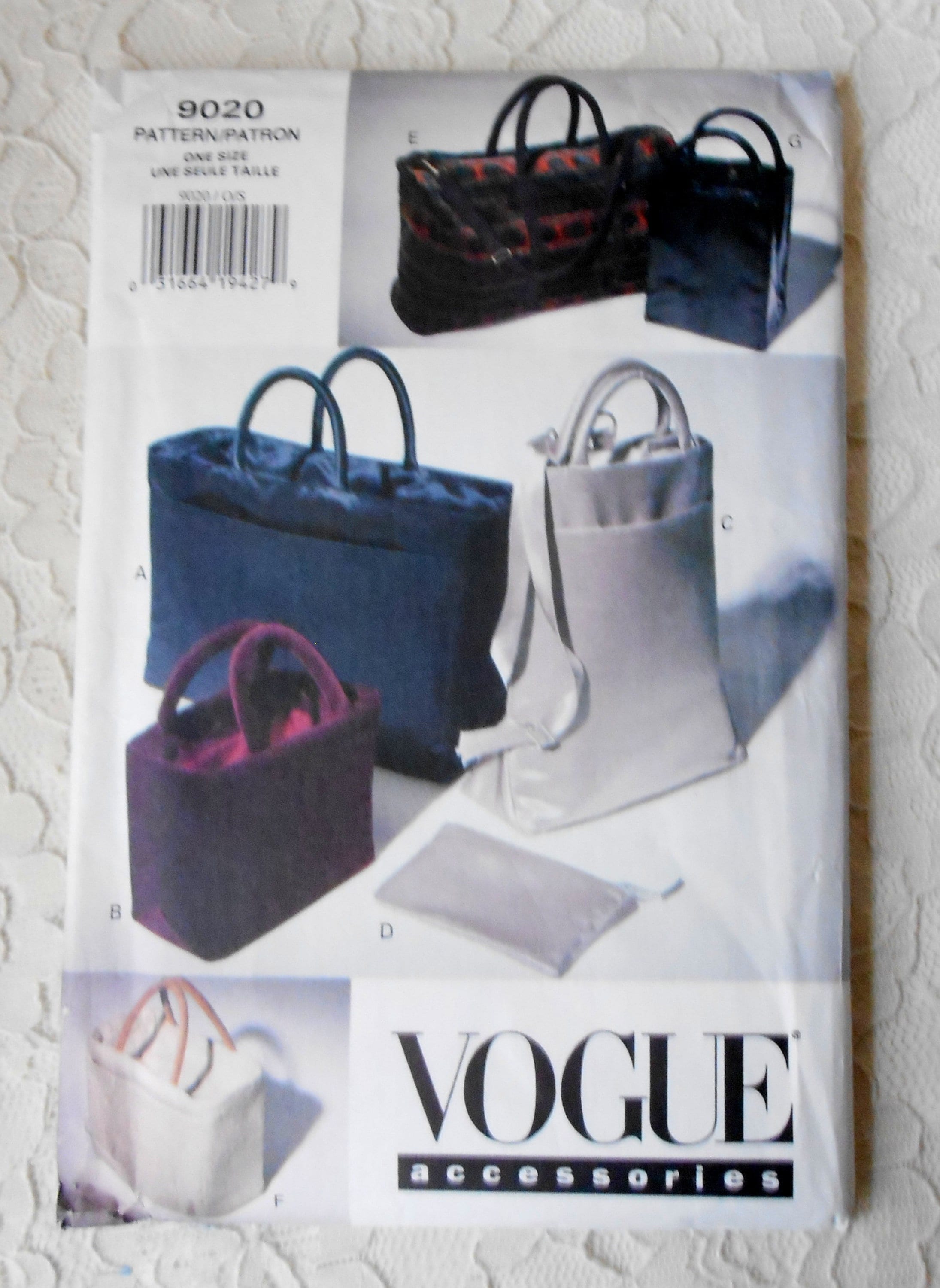 Vogue V8140 PURSES - Saddle Bag, Structured Bag, Satchel UNCUT Sewing  Pattern | eBay