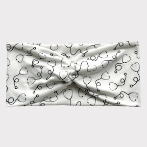 Stethoscope headband, Wide Headband, Nurse Headband, Stethoscope Headband, medical Headband, Healthcare Headband