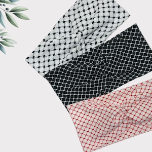 kufiya Headband, Palestine Headband, Twist Headband, Double Twist Headband, Twist Headband, Extra Wide Headband, Turban Headband