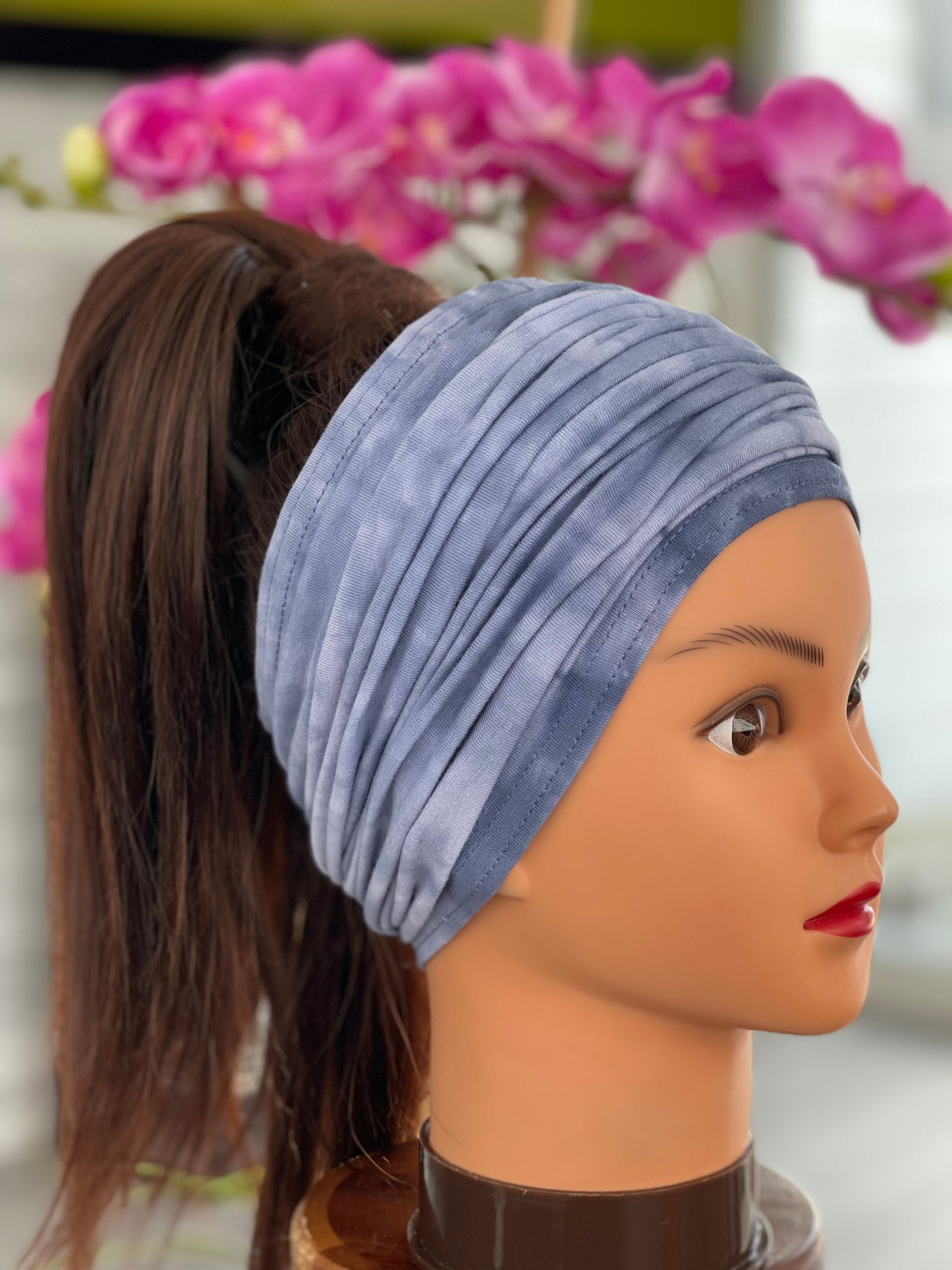 Tie-dye Scrunch Headband, Extra Wide Jersey Headband, Yoga Headband, Running Headband, Men Headband, Women Headband