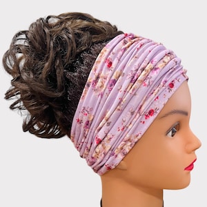 Nurse Scrunch Headband, Extra Wide Headband,  Nurse Headband, Boho Headband, Buttons Headband, wide Headband, Healthcare Headband