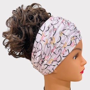 Nurse Scrunch Headband, Extra Wide Headband,  Nurse Headband, Boho Headband, Buttons Headband, wide Headband, Healthcare Headband