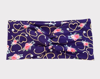 Floral Stethoscope headband, Wide Headband, Nurse Headband, Stethoscope Headband, medical Headband, Healthcare Headband