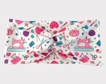 Sewing supplies Headband, Wide Headband, Twist Turban Headband, Turban Headband