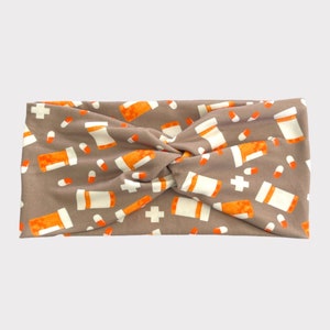 Medicine Headband, pharmacy Headbands, Extra Wide Headband, Nurse Headband, Wide headband, Buttons Headband, Healthcare