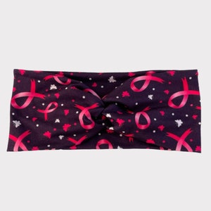 Breast Cancer Headband, Awareness Headband, Butterfly Headband, Wide Headband, Nurse Headband, Extra Wide Headband