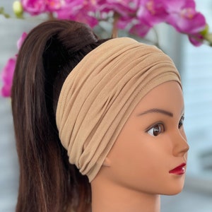 Camel Scrunch Headband, Extra Wide Headband, Nurse Headband, Running Headband, Workout Headband,