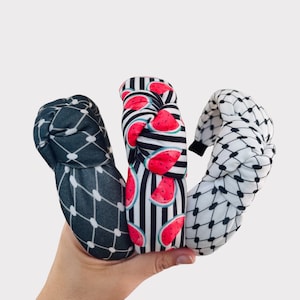 Kufiya Headband, Palestine Headband, knot Headband, Girl Headband, women Headband