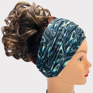 Extra Wide Jersey Headband, Tie-Dye Headband, Running Headband, Workout Headband, Women Headband, Men Headband, Nurse Headband