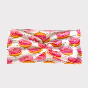Doughnuts Headband, Nurse Headband, Healthcare Headband, Extra Wide Headband, Twist Headband, Yoga Headband
