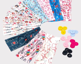 Nurse Headband, Hospital Headband, Magnetic Buttons, Healthcare Headband, Doctor Headband, medical Headband, Buttons Headband