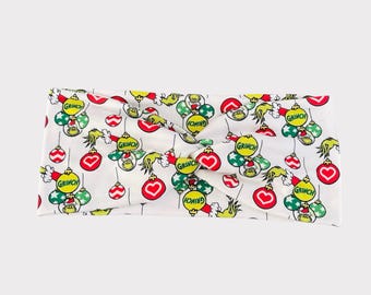 Grinch Twist Headband, the grinch headband, double twisted headband, Extra Wide Headband, Nurse Headband, Christmas headband