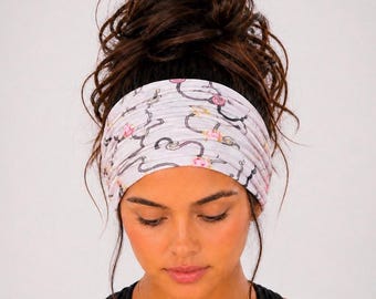 Verpleegkundige samenpersende hoofdband, extra brede hoofdband, verpleegkundige hoofdband, boho-hoofdband, hoofdband met knopen, brede hoofdband, hoofdband voor gezondheidszorg