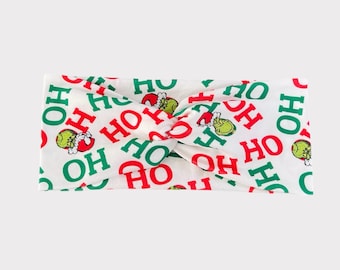 Grinch Twist Headband, the grinch headband, double twisted headband, Extra Wide Headband, Nurse Headband, Christmas headband