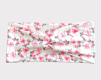 Floral Flamingo Headband, Wide Headband, Butterfly Headband, Bird Headband Nurse Headband, Fish Tail Headband
