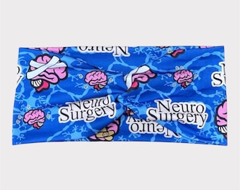 Brain Headband, Nurse Headband, Wide Headband, Healthcare Headband, Doctor Headband, medical Headband, Buttons Headband