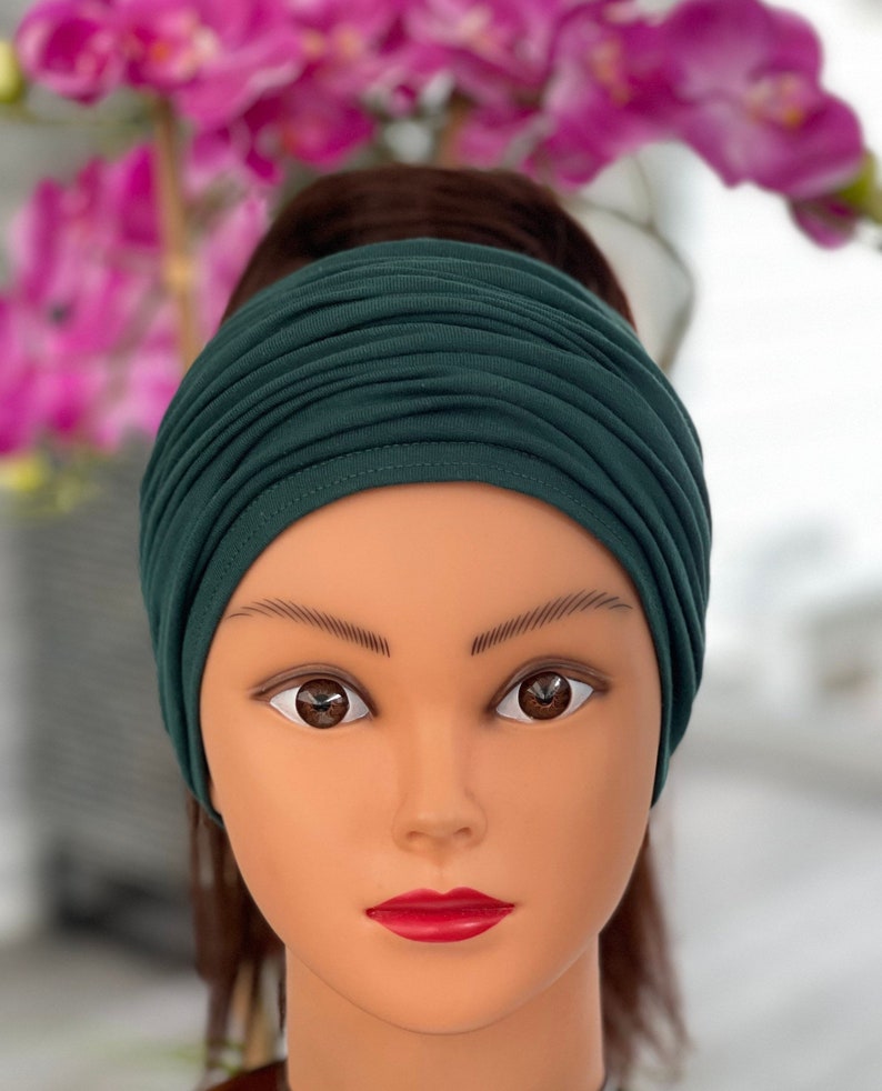 Hunter Green Scrunch Headband Nurse Headband Jersey Etsy