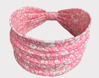 Floral Knotted Headband, Wide Headband, Buttons Headband, Nursing Headband, medical Headband, Healthcare Headband