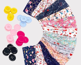 Nurse headband, Buttons Headband, Hospital Headband, Stethoscope Headband, medical Headband, Healthcare Headband