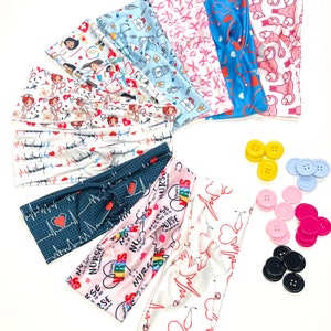 Nurse Headband, Hospital Headband, Magnetic Buttons, Healthcare Headband, Doctor Headband, medical Headband, Buttons Headband
