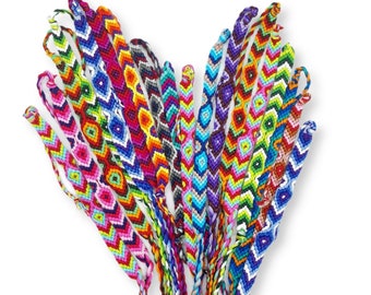 Wholesale Friendship Bracelets – Handmade Cotton Woven Bracelets in Bulk – Fair Trade Gifts for Events, Parties, Fundraisers, 30/50/100 Sets