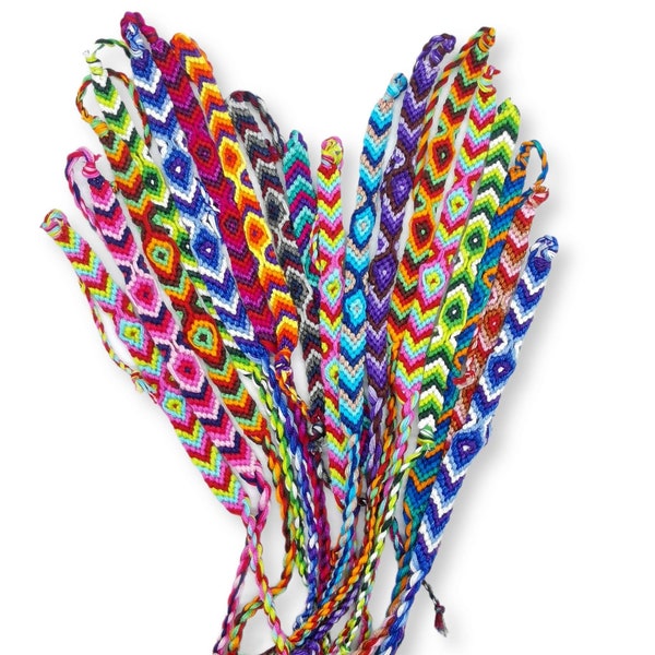 Bulk-Freundschaftsarmbänder – Baumwoll-Armbänder im Großhandel – Hippie-Armband – Geschenk für die beste Freundin – Partygeschenke – Geschenk für Schulabgänger, Boho