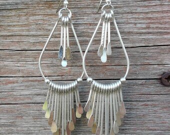 AZBlessedBeads\u00a9 Hill tribe Thai silver braided earrings