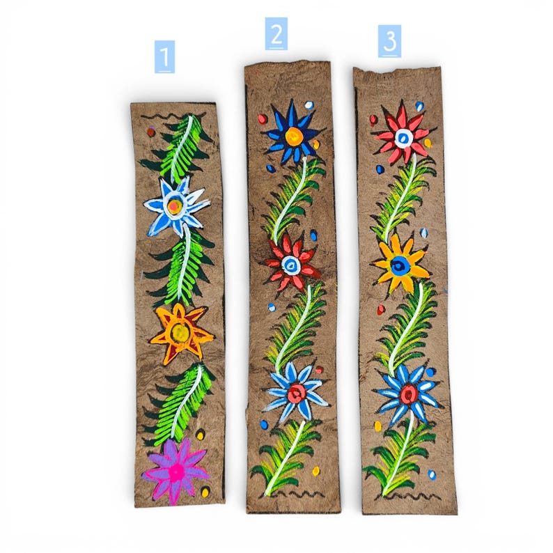 Amate Paper Bookmark, Traditional Mexican Bird Design - Handcrafted Book Divider image 3