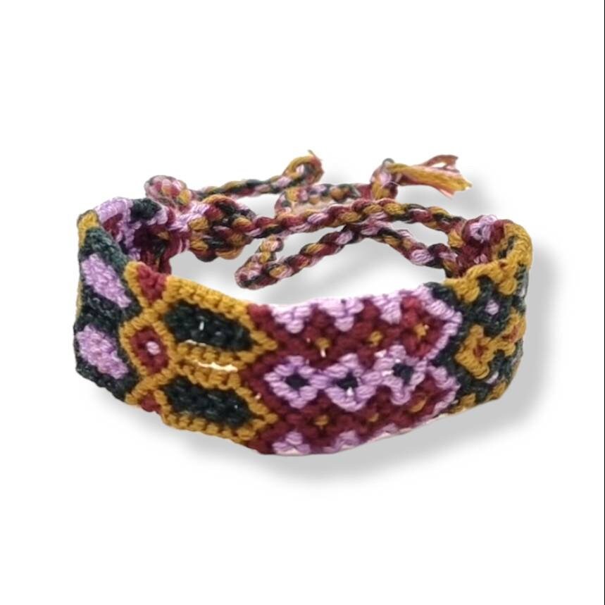 Purple friendship bracelet sale