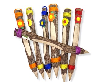 Rustic Twig Pencils, Floral Decorations, Set of 2 or 3  Fair Trade