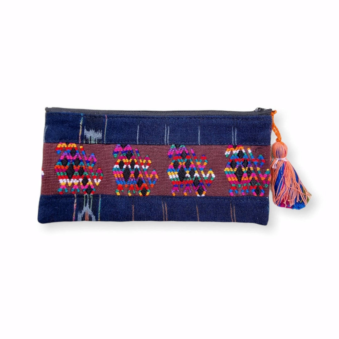 Multicolor - Kutch Dhebariya Hand Embroidered Pencil Pouch 153