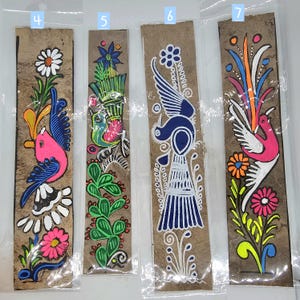 Amate Paper Bookmark, Traditional Mexican Bird Design - Handcrafted Book Divider image 4