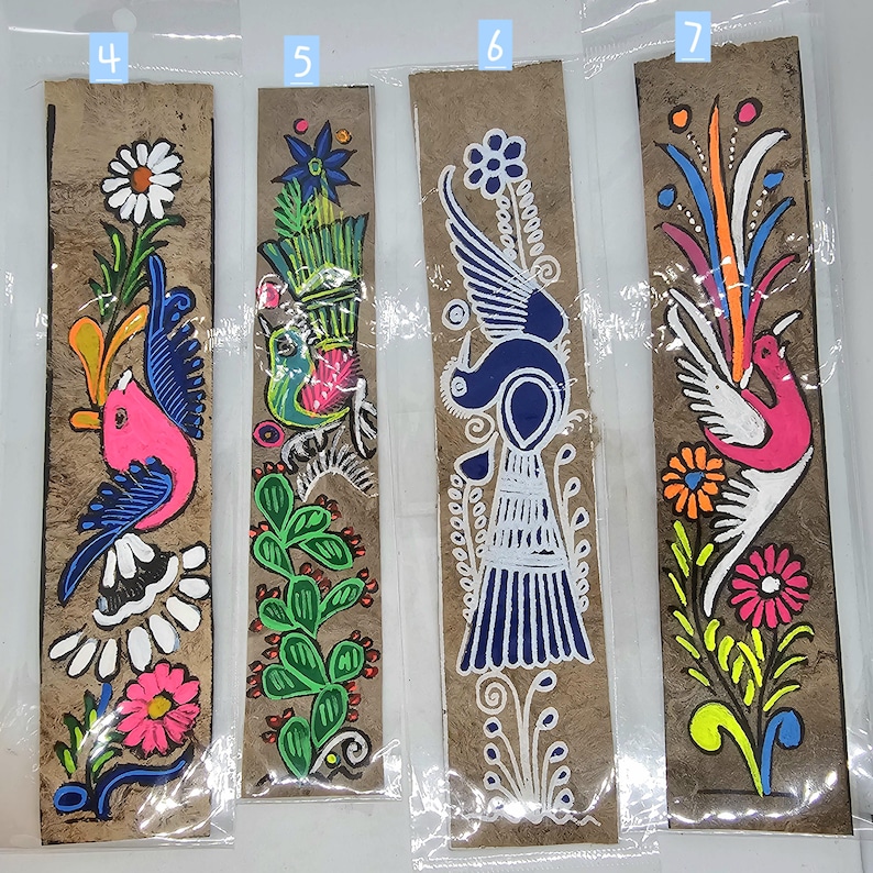 Amate Paper Bookmark, Traditional Mexican Bird Design - Handcrafted Book Divider image 4