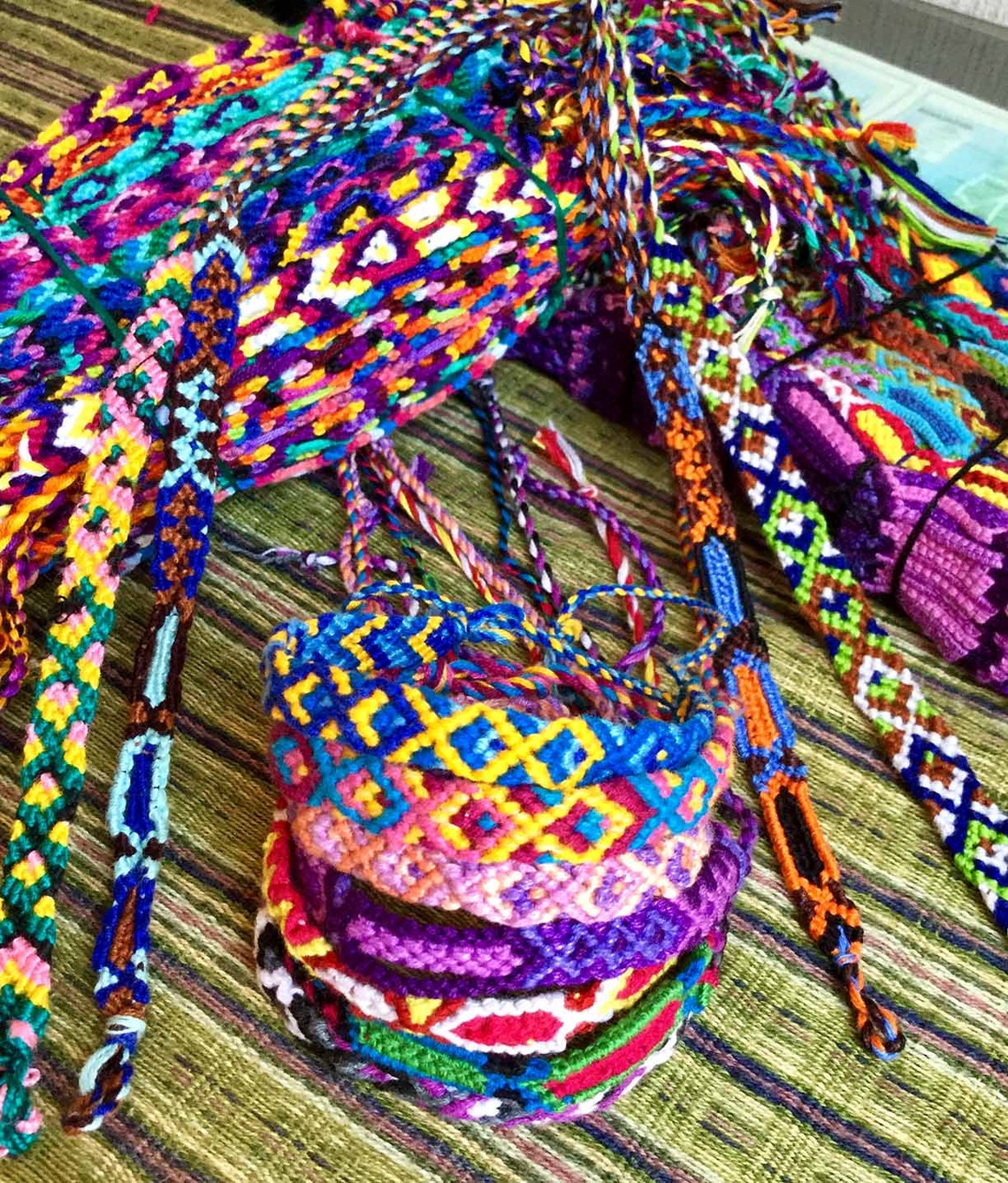 Woven Friendship Braceletcotton String Braceletshippie Etsy