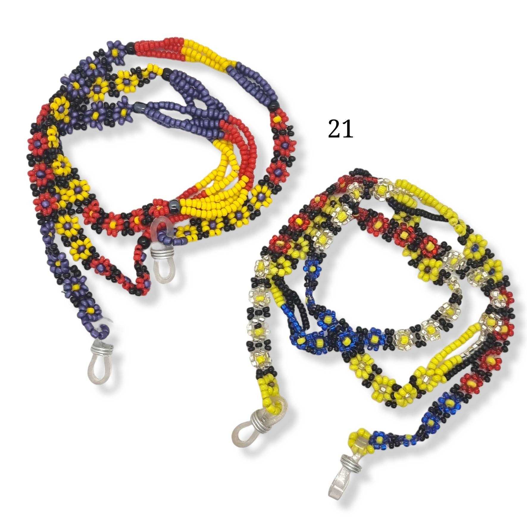 Beaded Daisy Eyeglass Lanyard or Holder Eyeglass Leash Etsy UK