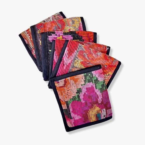 Guatemalan Mayan Huipil Wallet/ Fabric Handwoven Wallet/ Floral Wallet/Huipil Wallet/ Hand Embroidered / Multi colour/ Bohemian Purse / Boho