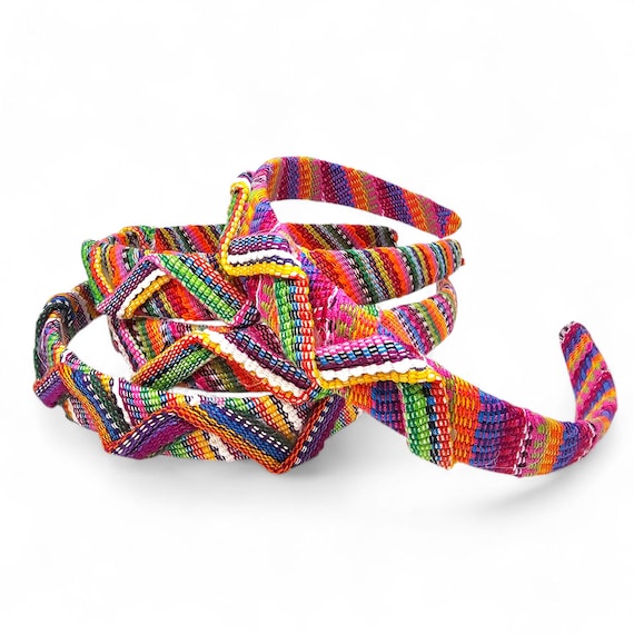 Handmade Braided Guatemalan Headband, Ethnic Boho Hair Accessory