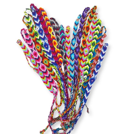 Woven Friendship Bracelet-Cotton String Bracelets-Hippie Bracelet-Best friend gift-Party Favors- Kids Bracelets-School Leavers Gift-Candyarm