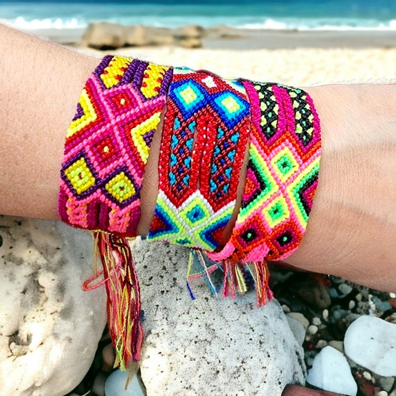 Bead Loom Bracelet Patterns Tribal Ethnic Huichol Set Of 5