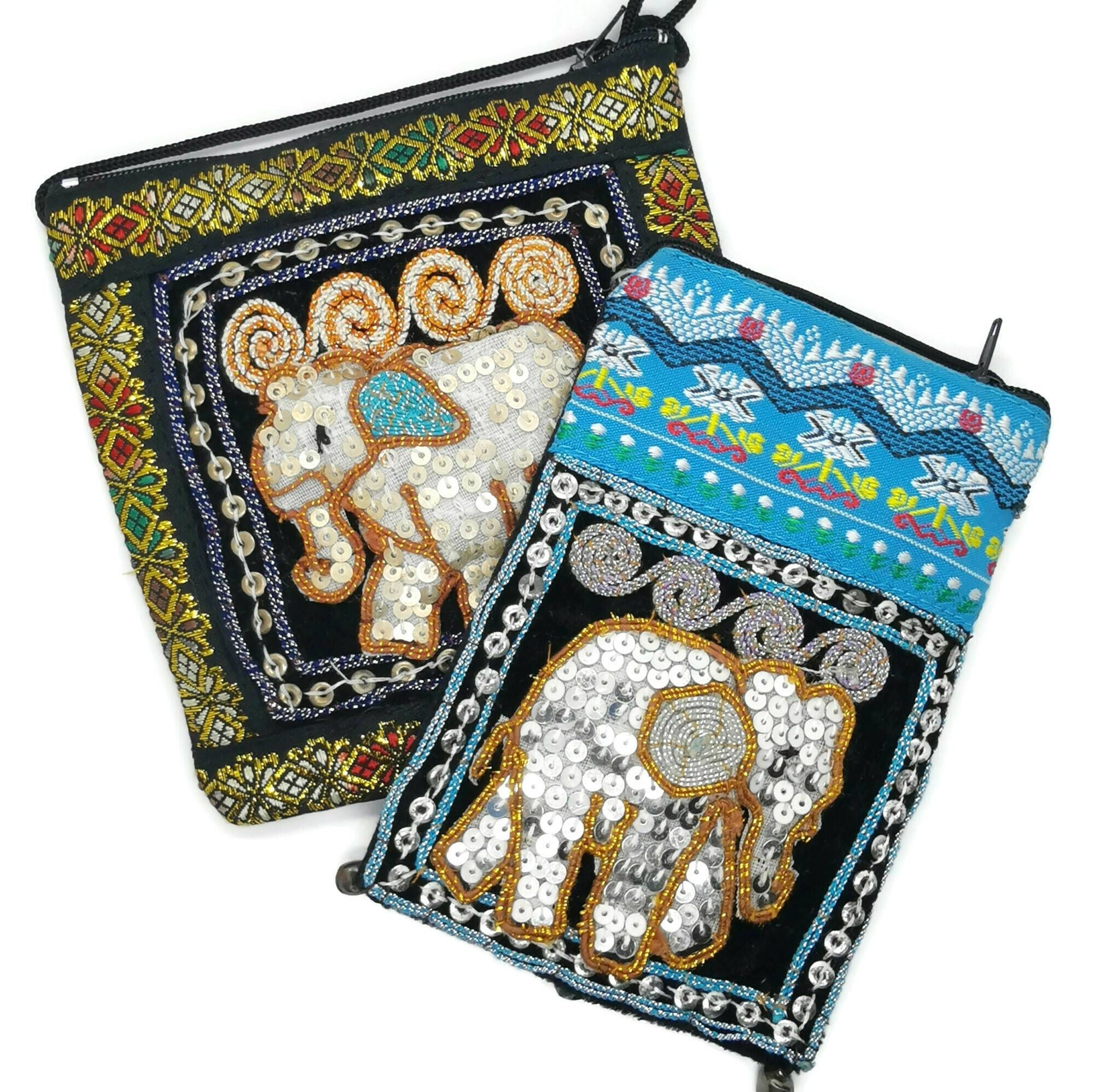 purse with elephant design