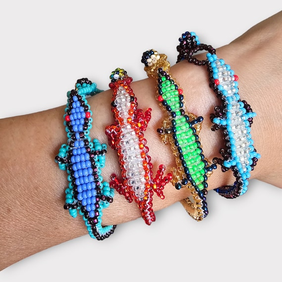 Lizard Inspired Beaded Bracelets