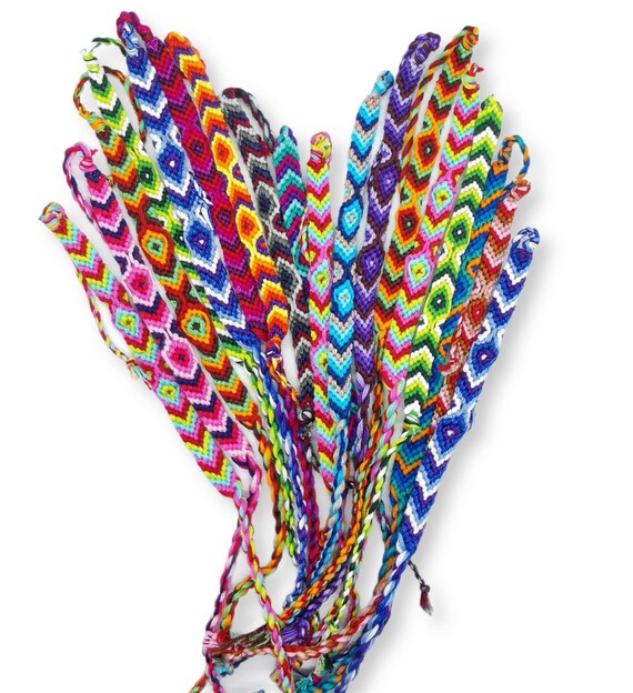 Bulk Friendship Bracelets Wholesale Cotton String Bracelets Etsy Canada