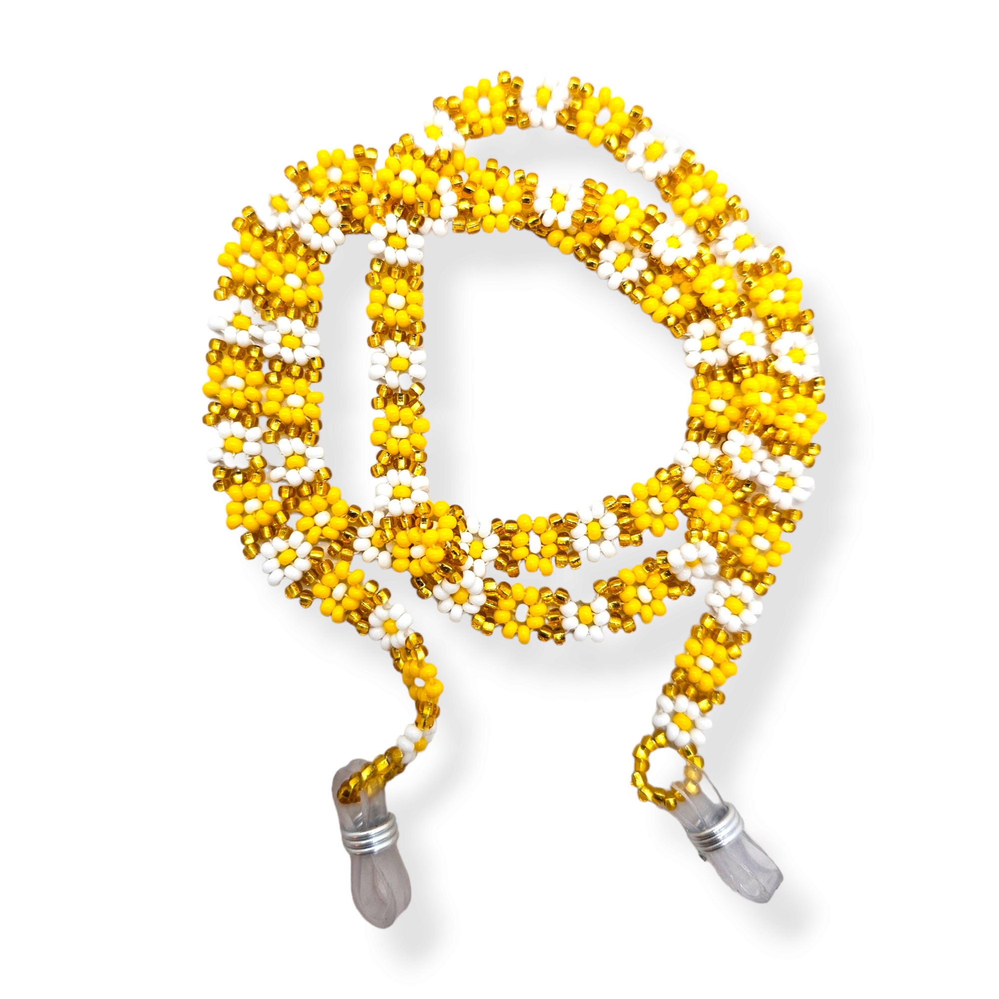 Rainbow Beaded Daisy Sunglass Leash Glasses Chain Beaded Daisy Eyeglass Lanyard or Holder - Eyeglass Leash  main image 2