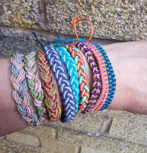Hotop 30 Pcs Handmade Braided String Bracelets Colorful Friendship Cords  Thread Bracelet for Wrist Ankle Women Girls Kids Men Gift