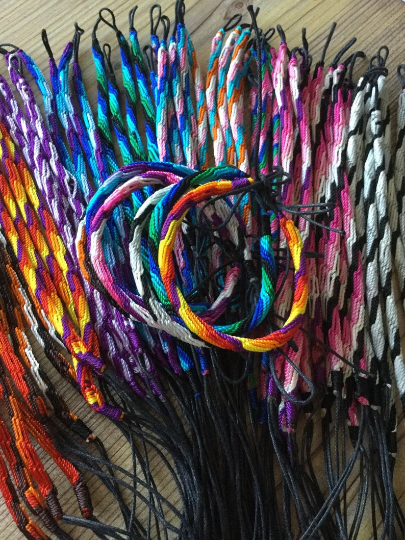 Woven Friendship Bracelets Round Design Best Friend Gift Etsy UK