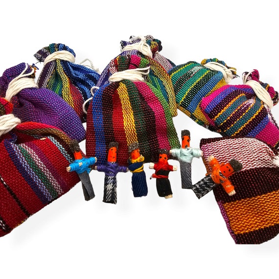 Guatemalan Worry Dolls~  6 Tiny Dolls in 1 Bag