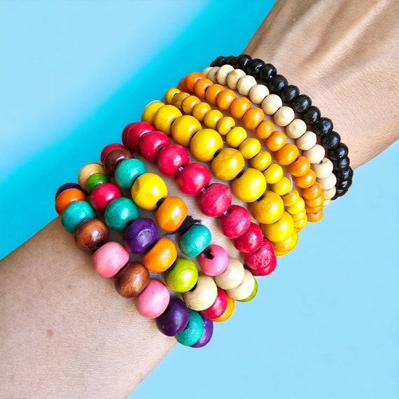Wooden clearance stretch bracelets
